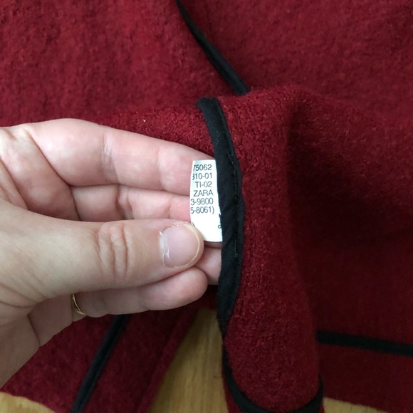 Like New, ZARA Trafaluc Ladies Red Coat, Women’s size M - Picture 5 of 10